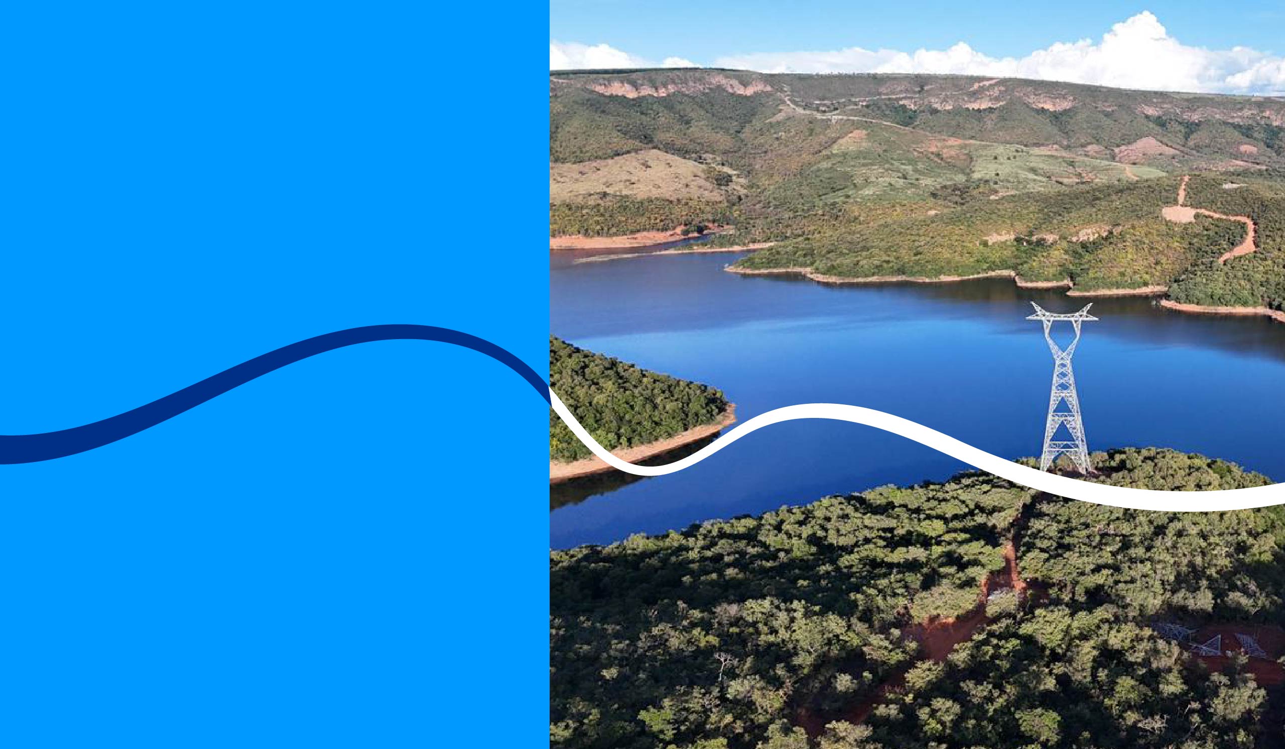 Paisaje de planta ISA en Colombia con datos de crecimiento en inversiones y acciones ISA Paisaje de planta en Colombia con datos de crecimiento en inversiones y acciones ISA